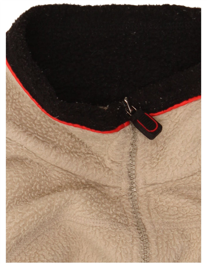 Мужская флисовая куртка FILA UK 36, маленькая, бежевый, полиэстер с цветными блоками