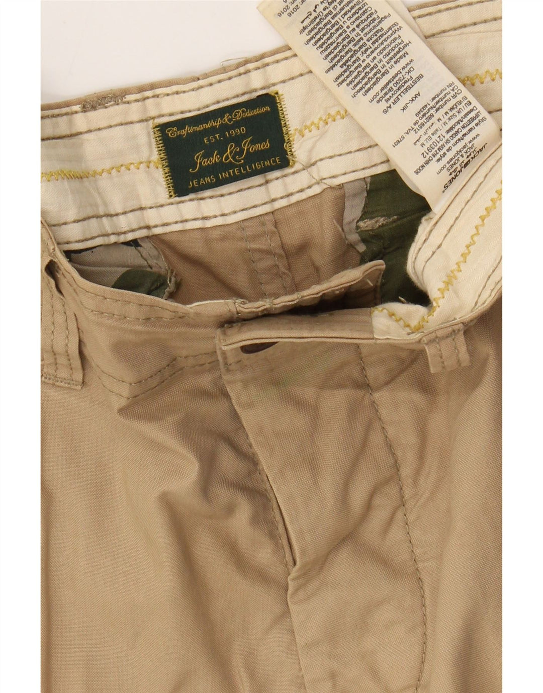 JACK & JONES Мужские шорты карго среднего размера W32 Бежевые, хлопок