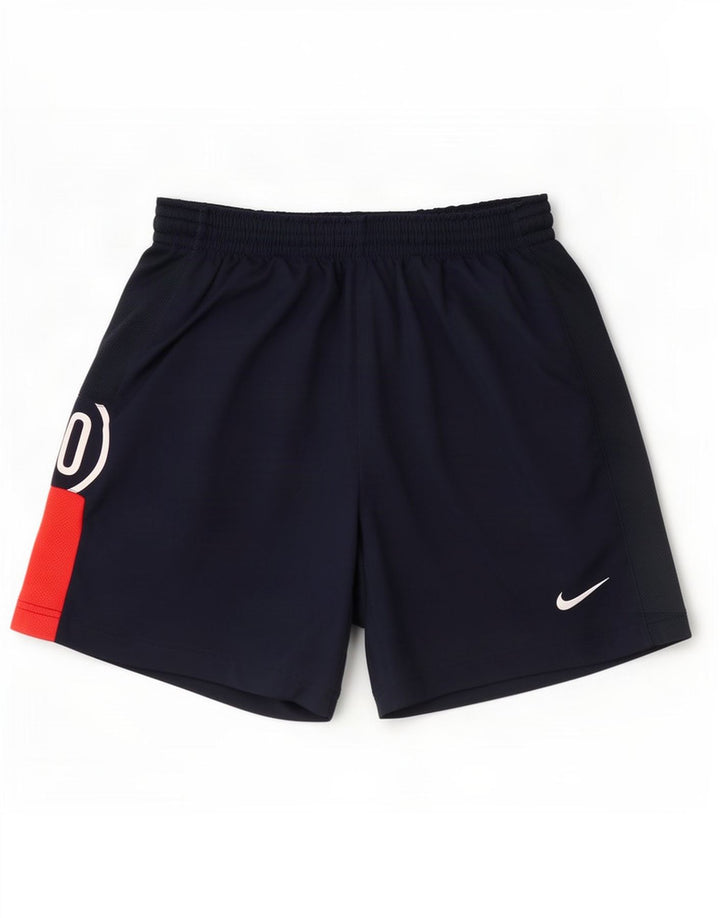 Мужские спортивные шорты Nike с графическим рисунком, средние темно-синие, полиэстер с цветными блоками
