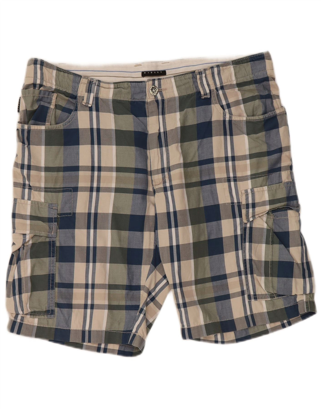 Мужские шорты карго Sisley IT 50 Large W36, хлопок в разноцветную клетку