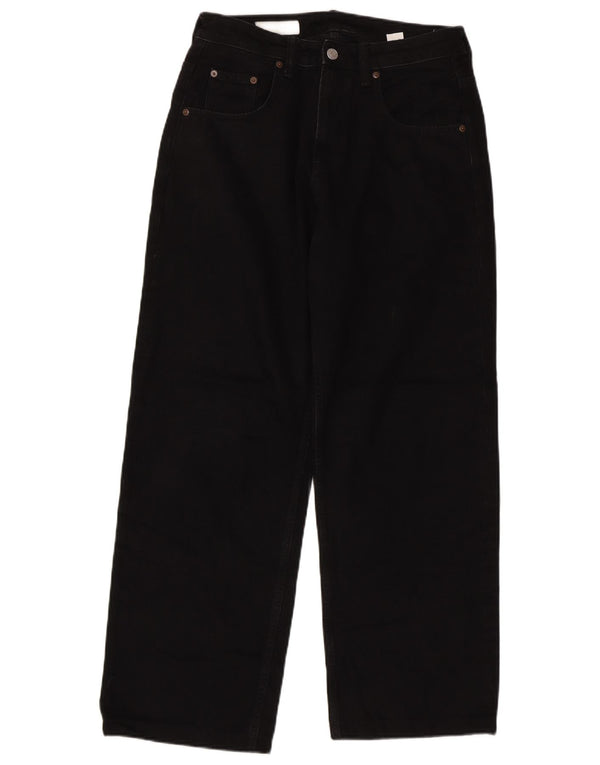 Мужские свободные джинсы Zara EU 38, маленькие W30 L30, черный хлопок