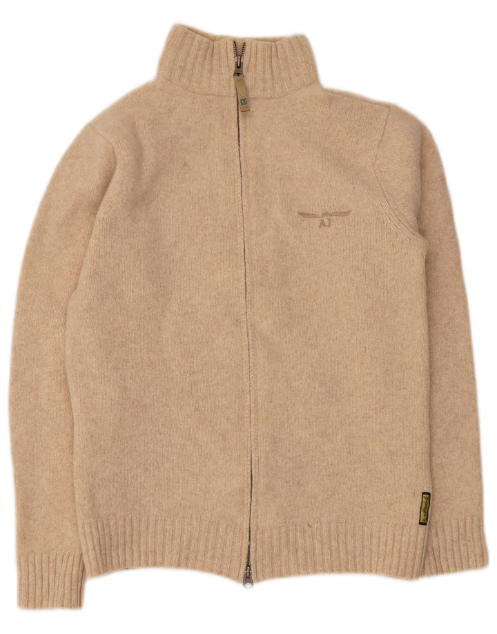 Женский кардиган Armani UK 12, средний бежевый из натуральной шерсти
