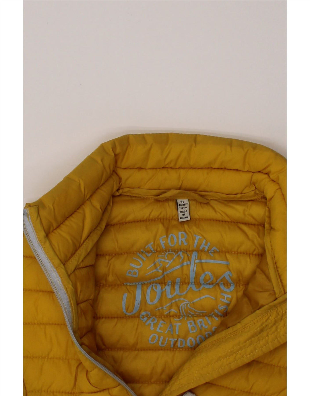 Утепленный жилет Joules для девочек 4–5 лет, желтый полиамид