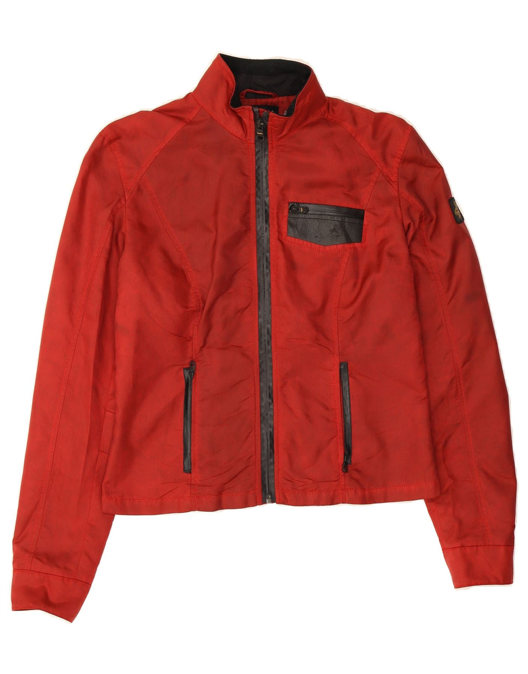 REFRIGIWEAR Womens Crop Rain Jacket IT 44  Medium Red Polyamide Vintage Refrigiwear and Second-Hand Refrigiwear from Messina Hembry 
