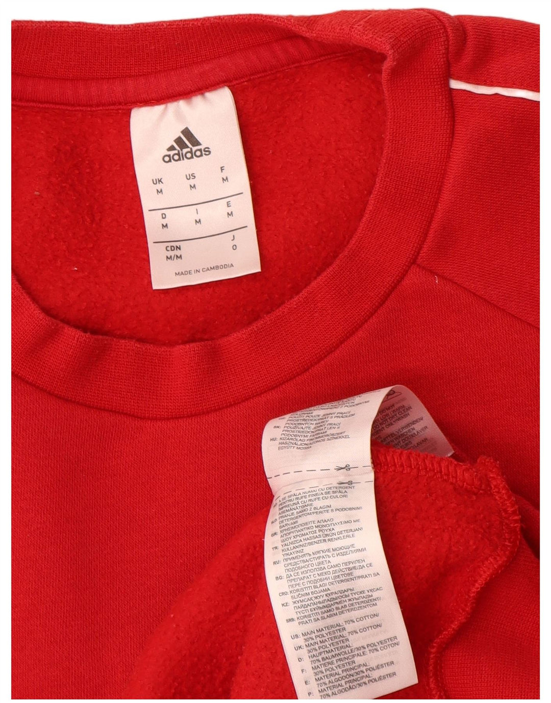 Мужской свитшот Adidas с рисунком, хлопковый джемпер среднего красного цвета
