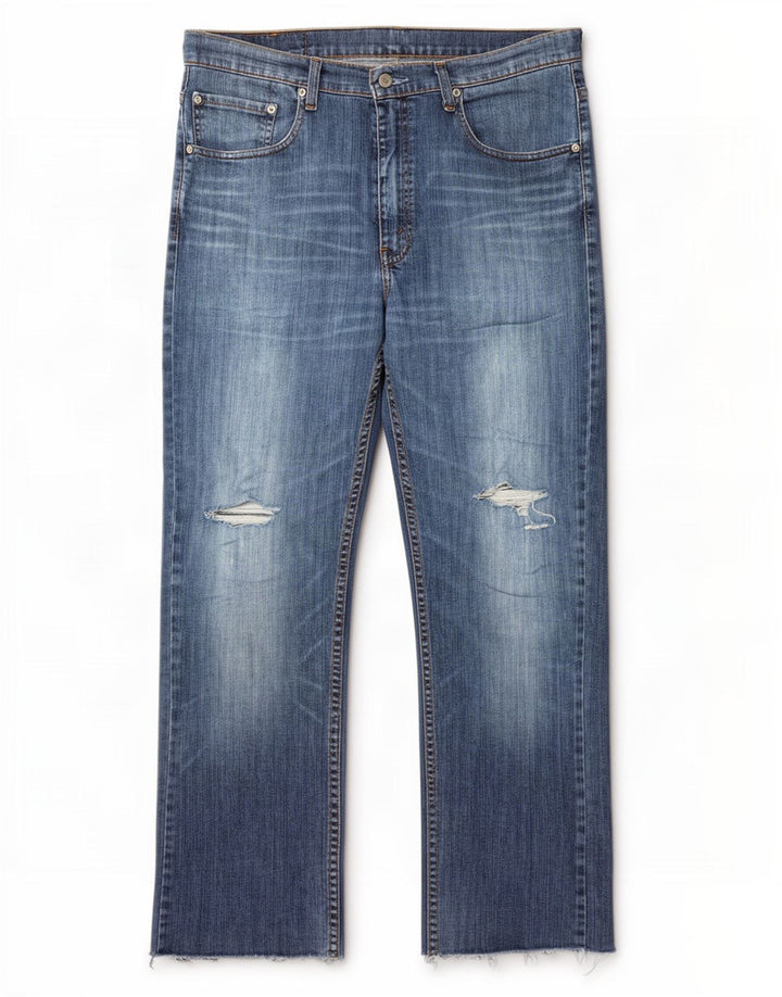 Мужские прямые джинсы Levi's 752 W36 L28, синий хлопок