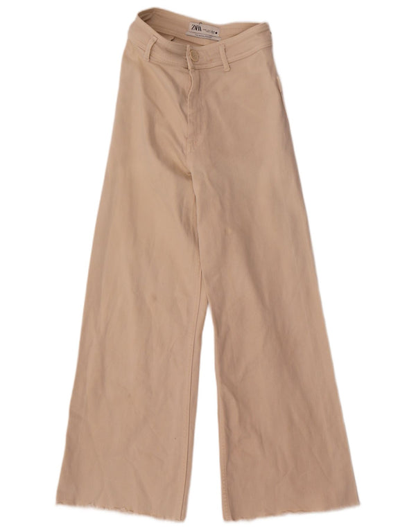 Женские прямые джинсы Zara The Marine с высокой талией EU 36 XS W26 L28 Бежевые
