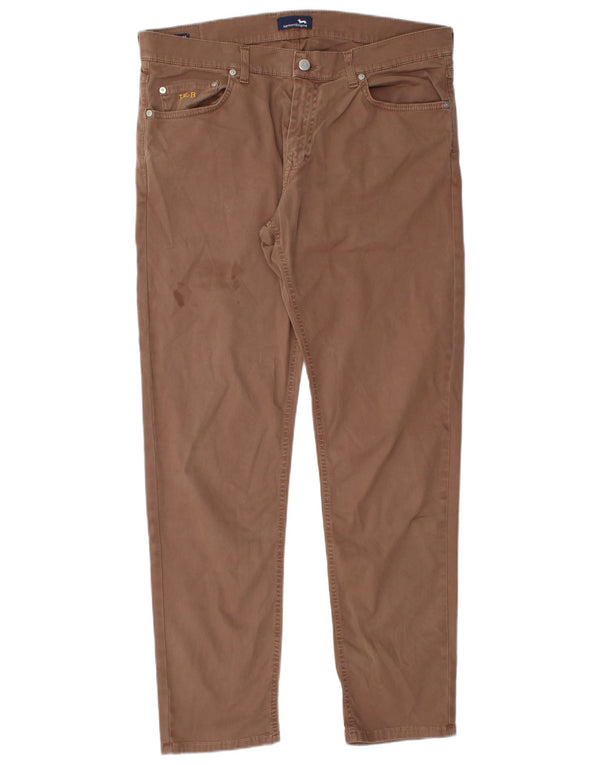 Harmont & Blaine Мужские узкие брюки-чинос IT 52 XL W36 L32 Коричневые хлопковые
