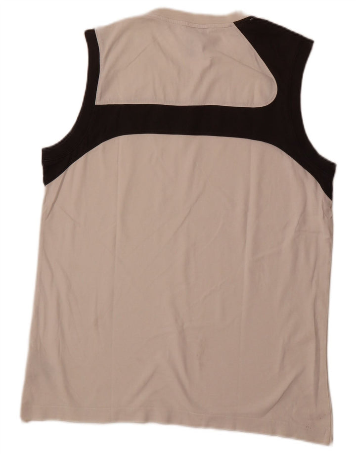 Мужской жилет ADIDAS, большой белый хлопок с цветными блоками