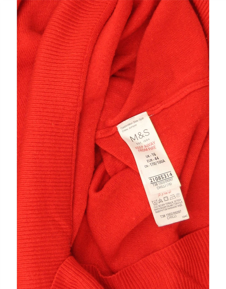 Женский свободный джемпер с вырезом «лодочка» Marks & Spencer, Великобритания 16, большой красный