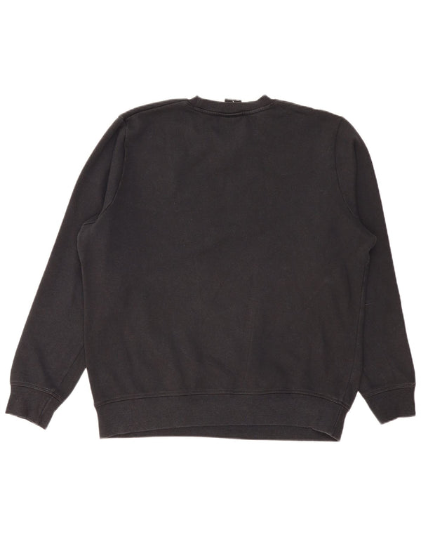 Женский свитер с рисунком NEW BALANCE, большой черный хлопковый джемпер, Великобритания 16 шт.