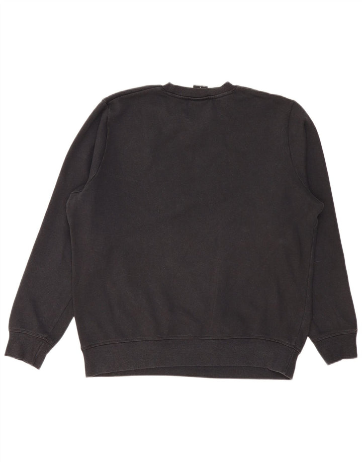 Женский свитер с рисунком NEW BALANCE, большой черный хлопковый джемпер, Великобритания 16 шт.