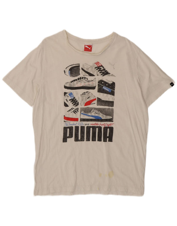 Мужская футболка с рисунком Puma Top XL белая