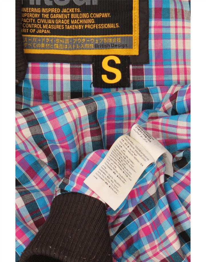 Женская стеганая куртка Superdry UK 10, маленькая, черный нейлон