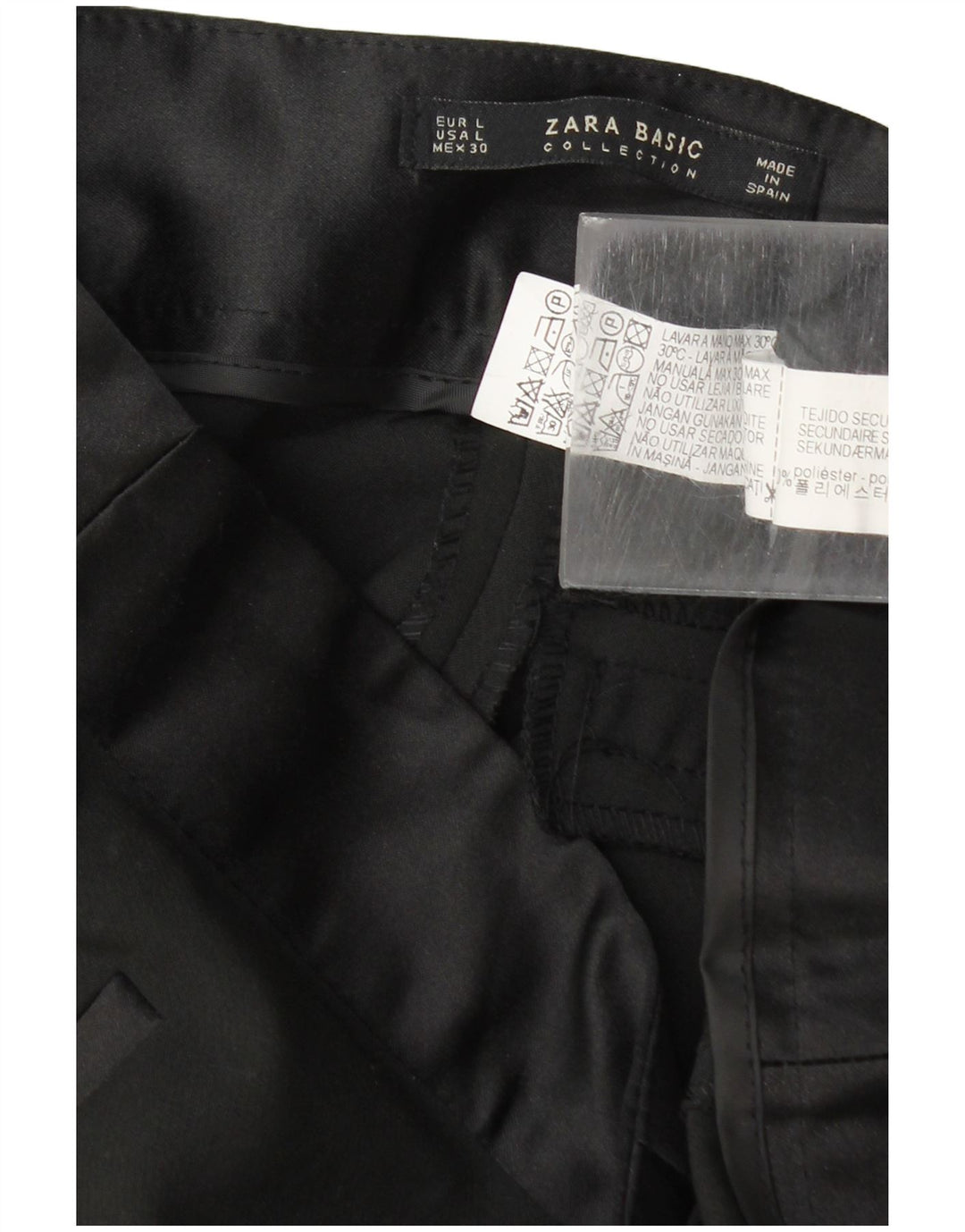 Женские узкие повседневные брюки Zara W30 L29, черные, полиэстер, большие размеры