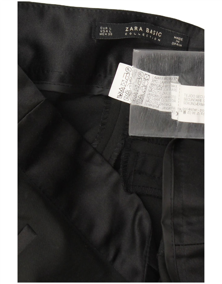 Женские узкие повседневные брюки Zara W30 L29, черные, полиэстер, большие размеры
