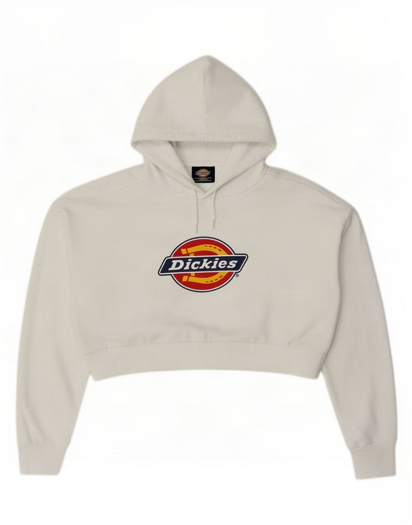 Женский укороченный джемпер с капюшоном Dickies большого размера, Великобритания 14, средний белый