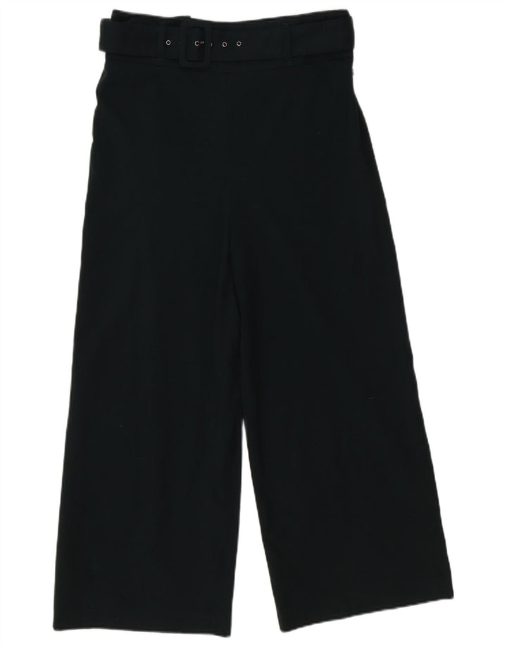 Женские укороченные широкие брюки Zara Medium W30 L25, зеленый полиэстер