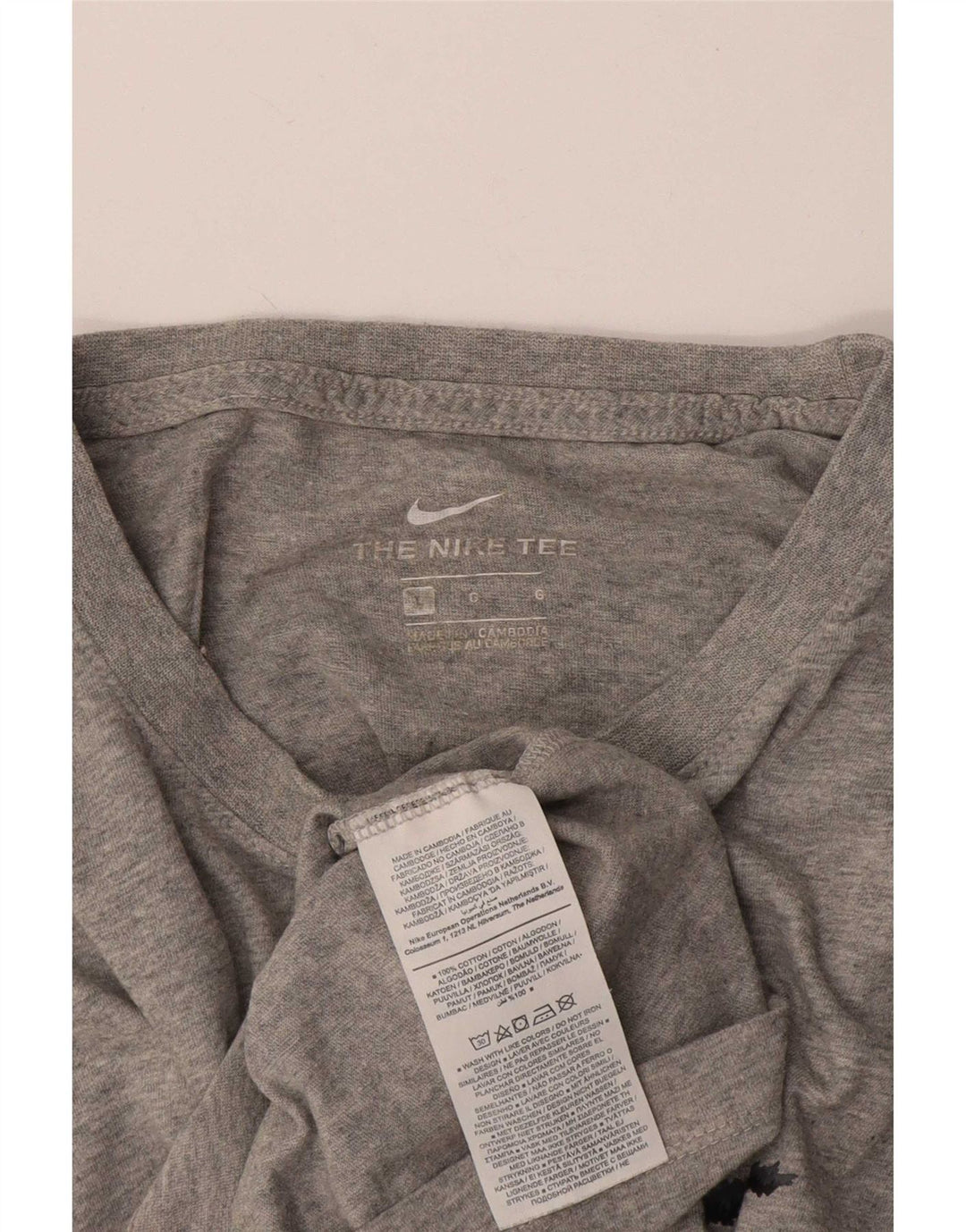 Мужская футболка с рисунком Nike, большой серый хлопок