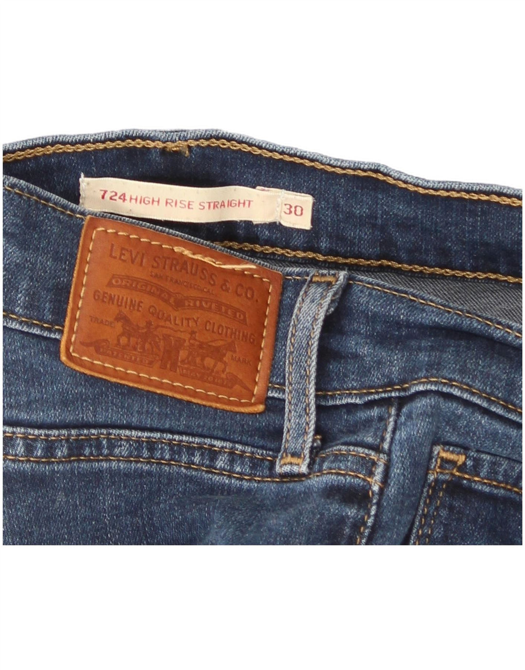 Женские прямые джинсы Levi's 724 с высокой посадкой W30 L30 синие
