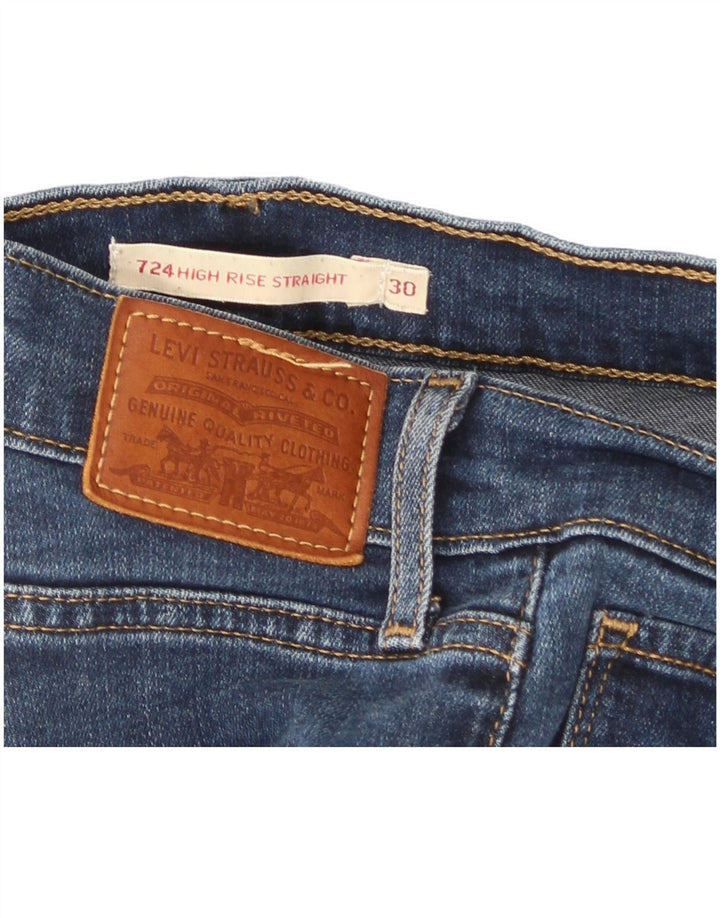 Женские прямые джинсы Levi's 724 с высокой посадкой W30 L30 синие