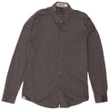 Мужская рубашка узкого кроя Hugo Boss 2XL черная с узором "гусиные лапки"