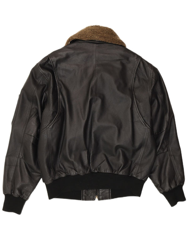 Мужская кожаная куртка-авиатор RINO & PELLE IT 52 XL, черная кожа