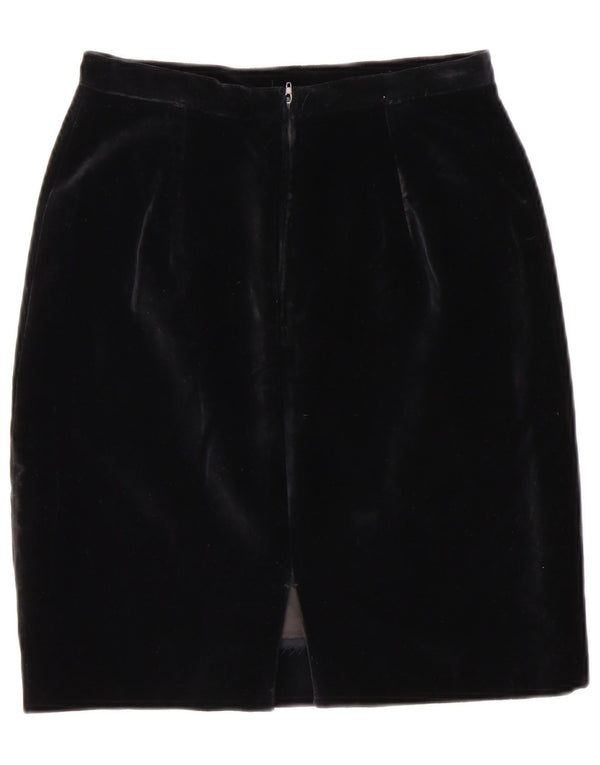 Винтажная женская юбка-карандаш с высокой талией IT 42 Medium W26 Черная классика