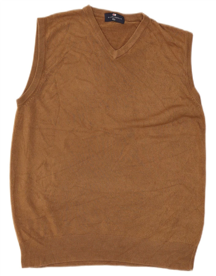 Мужская майка Marks & Spencer Blue Harbour Vest, средний бежевый акрил