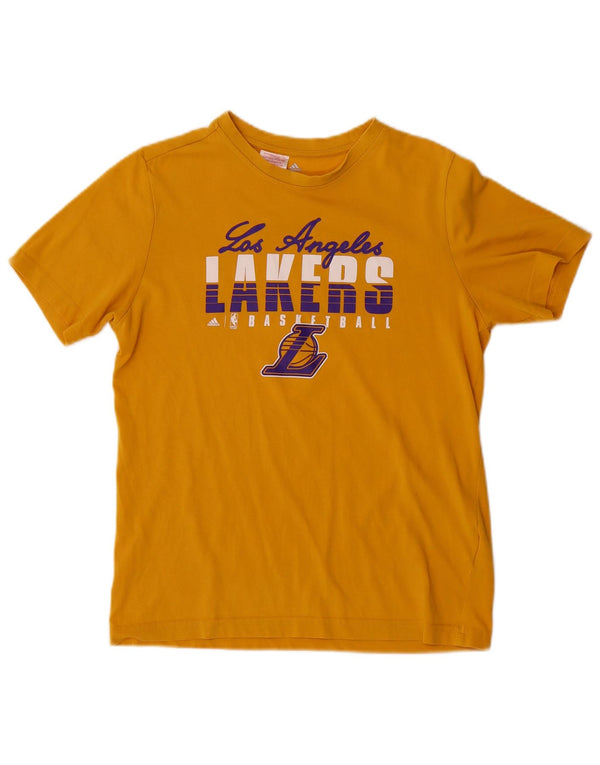 Adidas Boys Los Angeles Lakers Graphic T-Shirt Top 13-14 Years Yellow