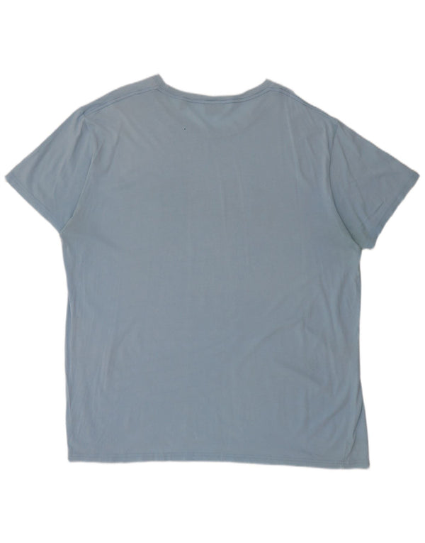 Мужская футболка с рисунком Gant 3XL, синяя, хлопок