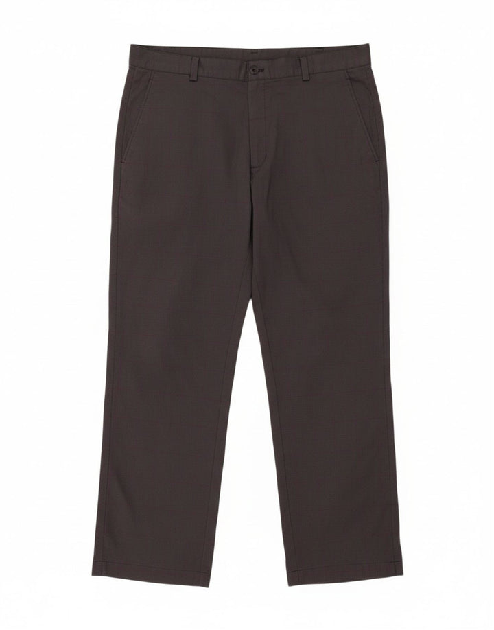 NIKE Mens Straight Chino Trousers W38 L32 Grey Check Polyester Vintage Nike and Second-Hand Nike from Messina Hembry 