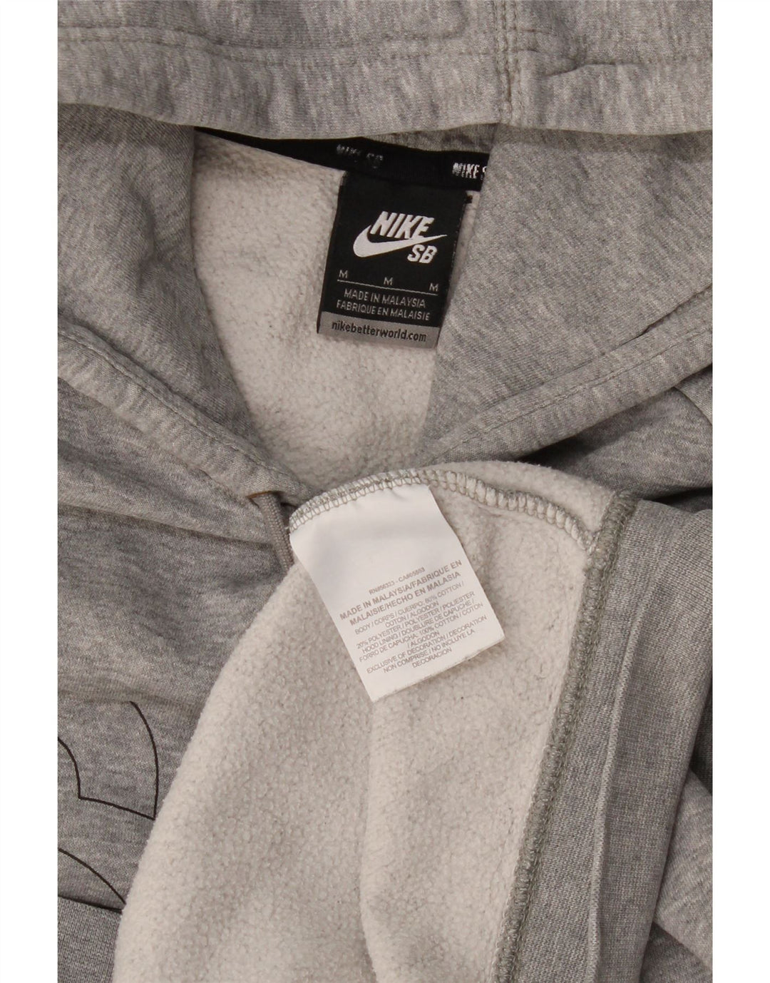 Мужской джемпер с капюшоном с графическим рисунком Nike, хлопковый джемпер среднего серого цвета с крапинками