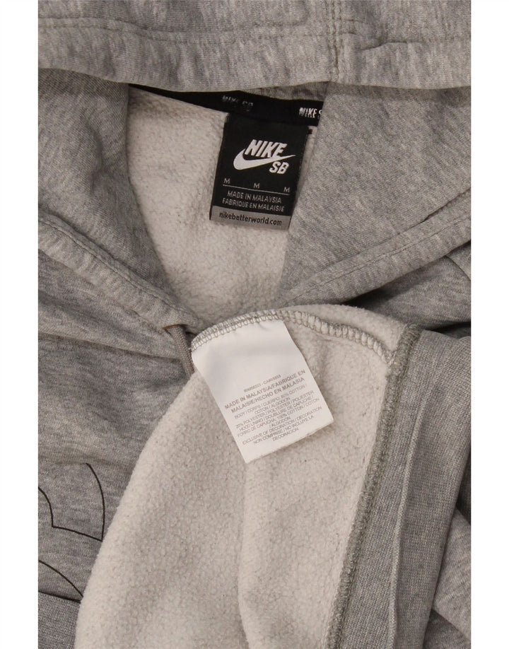 Мужской джемпер с капюшоном с графическим рисунком Nike, хлопковый джемпер среднего серого цвета с крапинками
