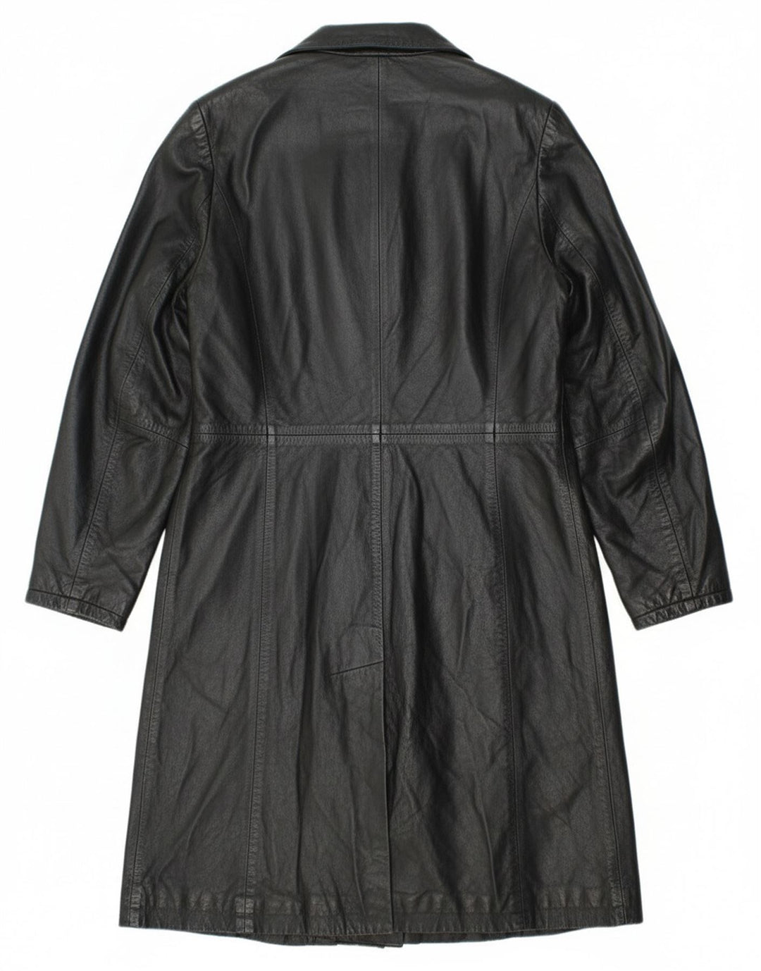 Roberta Ferrini Женское кожаное пальто IT 44 Medium Black Leather