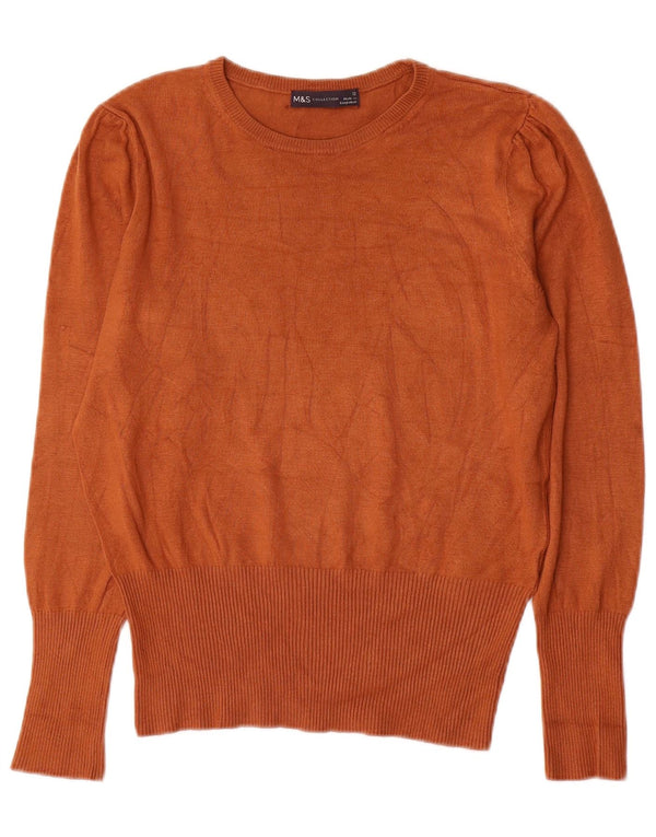 Женский джемпер с вырезом «лодочка» Marks & Spencer UK 12, средний коричневый