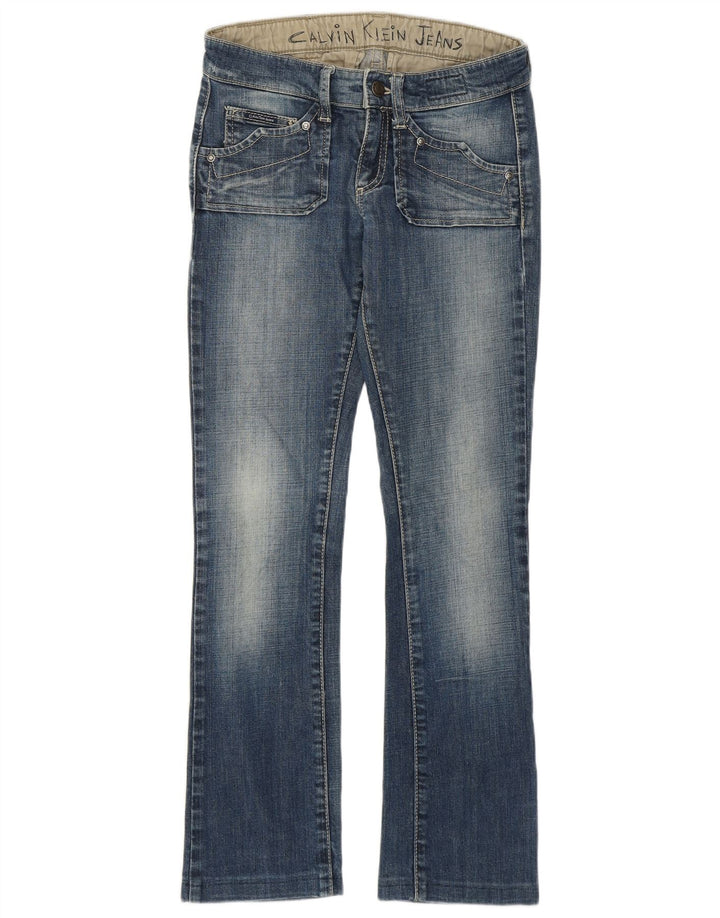 Женские джинсы Bootcut Calvin Klein W27 L27 синие, хлопок