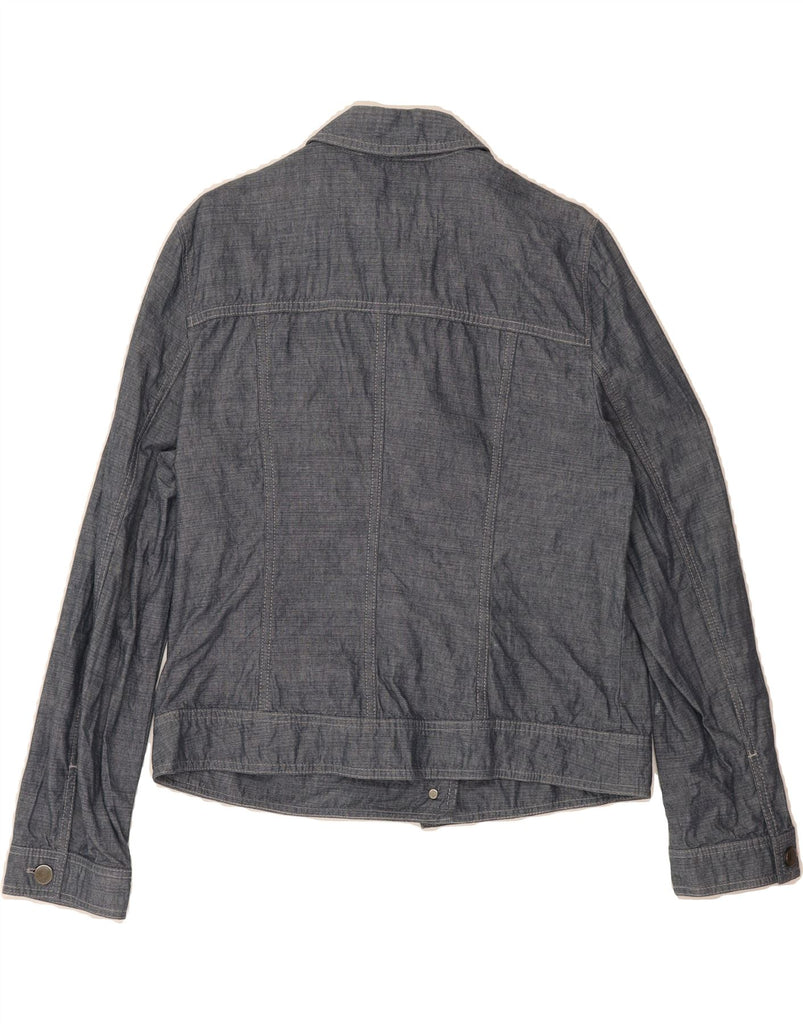 BETTY BARCLAY Womens Bomber Jacket IT 42 Medium Blue Cotton Vintage Betty Barclay and Second-Hand Betty Barclay from Messina Hembry 