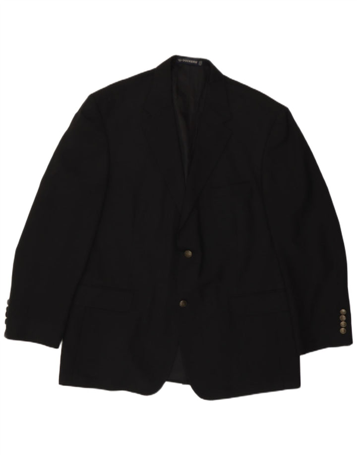 Мужской пиджак Dockers с 2 пуговицами UK 44 2XL, черный полиэстер