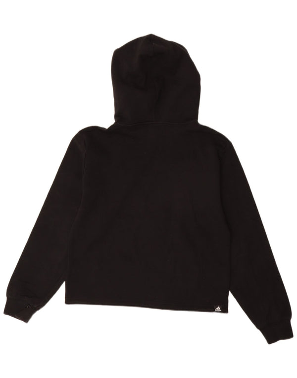 Женский джемпер с капюшоном Adidas с рисунком UK 12/14, средний, черный, хлопок