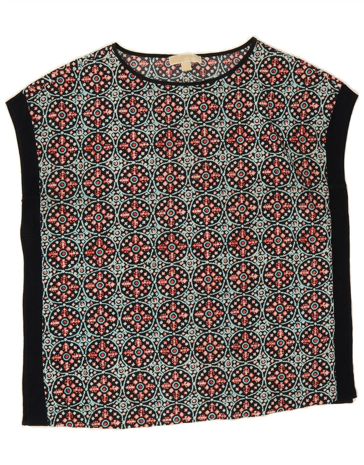 MICHAEL KORS Womens Oversized Vest Top UK 14 Medium Multicoloured Floral Vintage Michael Kors and Second-Hand Michael Kors from Messina Hembry 