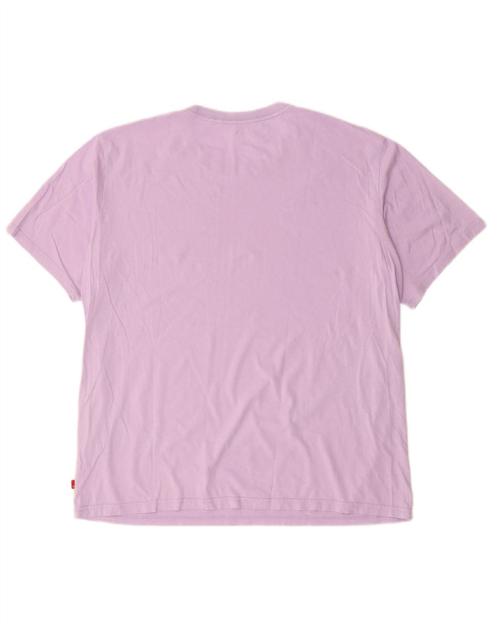 Мужская футболка свободного кроя Levi's с рисунком, большой розовый хлопковый топ