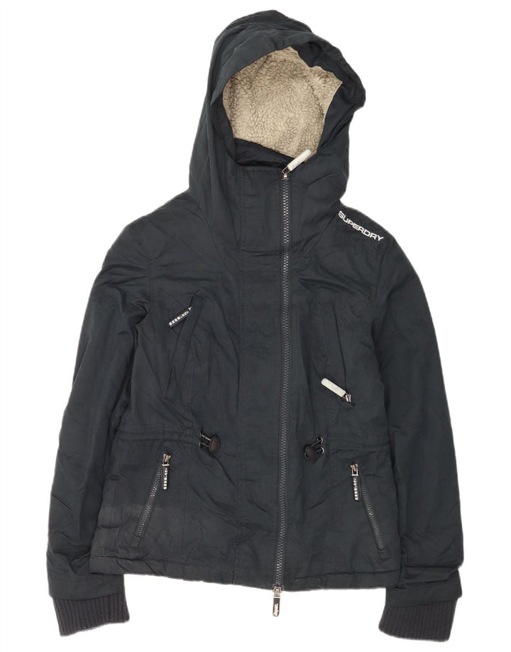 Женская ветровка с графическим рисунком Superdry UK 10, маленькая, темно-синяя