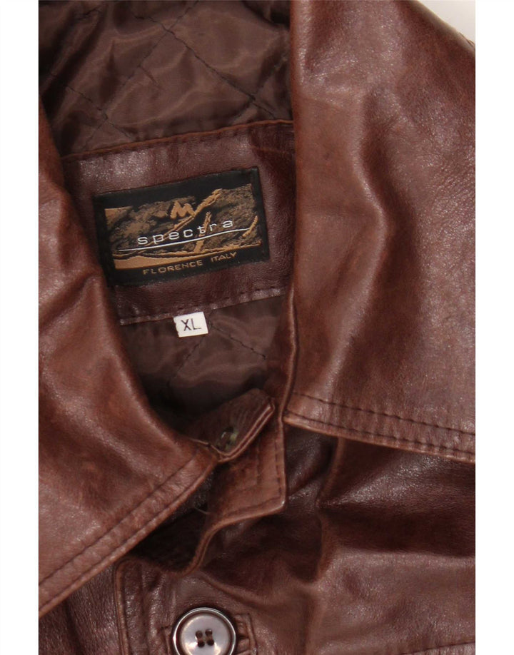 Мужская кожаная куртка Spectra UK 42 XL Коричневая
