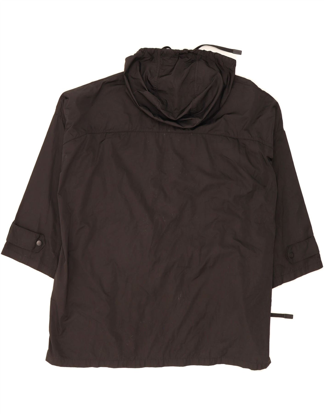ZARA Womens Hooded Overcoat UK 14 Medium Black Polyester Vintage Zara and Second-Hand Zara from Messina Hembry 