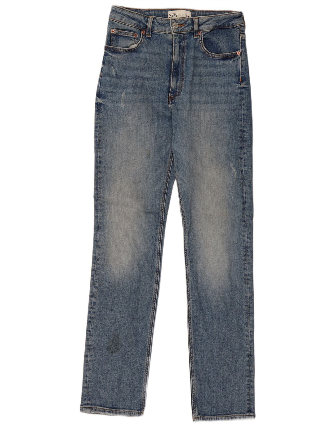 Женские прямые джинсы ZARA EU 36 XS W26 L32 синие