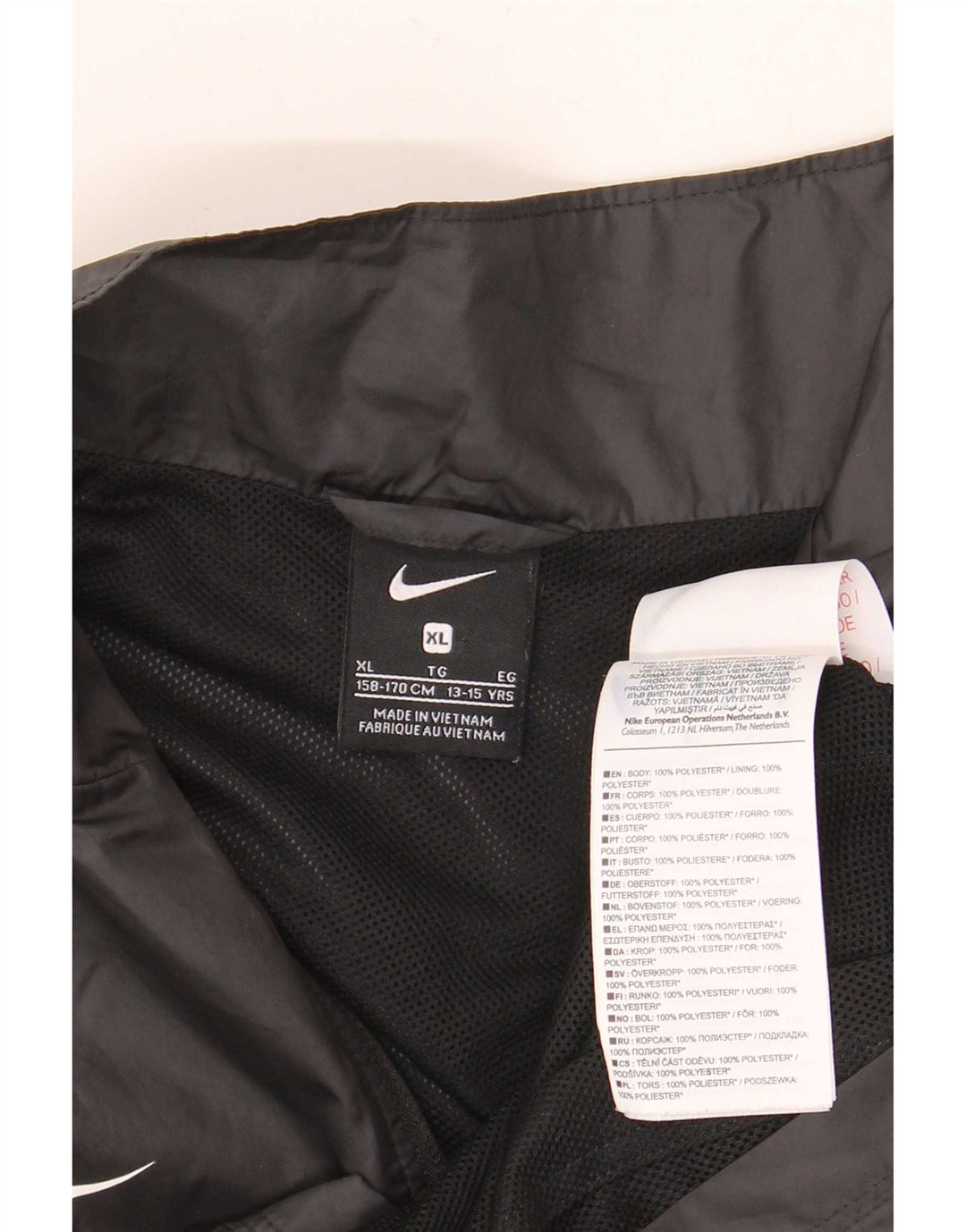 Спортивный костюм Nike для мальчиков, верхняя куртка 13–14 лет, XL, черный полиэстер