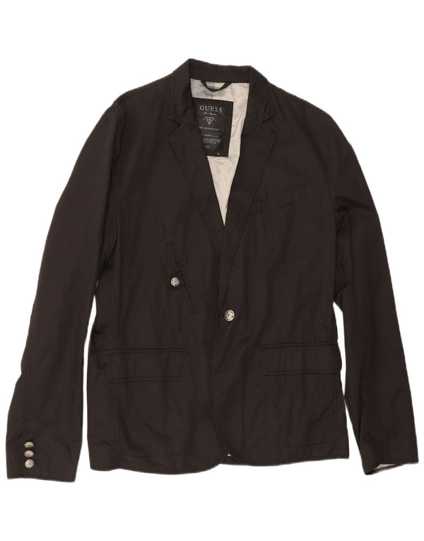 Мужской пиджак Guess на 1 пуговице UK 42 XL, черный хлопок