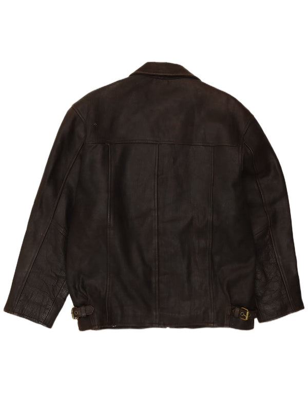 Мужская кожаная куртка Route 66 UK 38, кожа среднего коричневого цвета