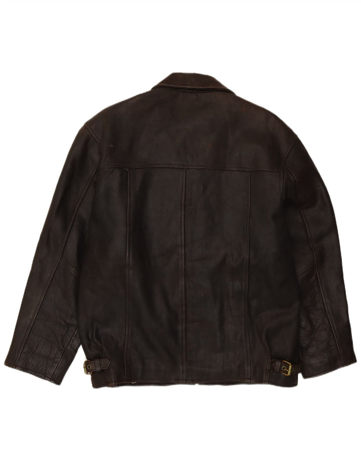 Мужская кожаная куртка Route 66 UK 38, кожа среднего коричневого цвета
